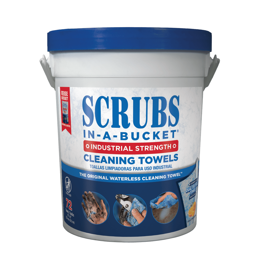 SCRUBS in-a-BUCKET Industrial Strength Cleaning Towels bucket