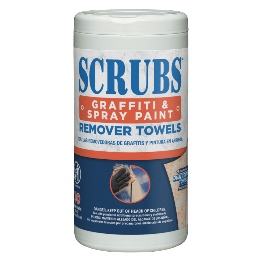 SCRUBS Graffiti and Spray Paint Remover Towels canister