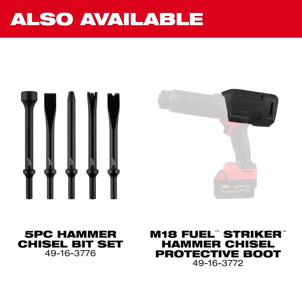Milwaukee M18 FUEL STRIKER Hammer Chisel feature graphic 12 of 12