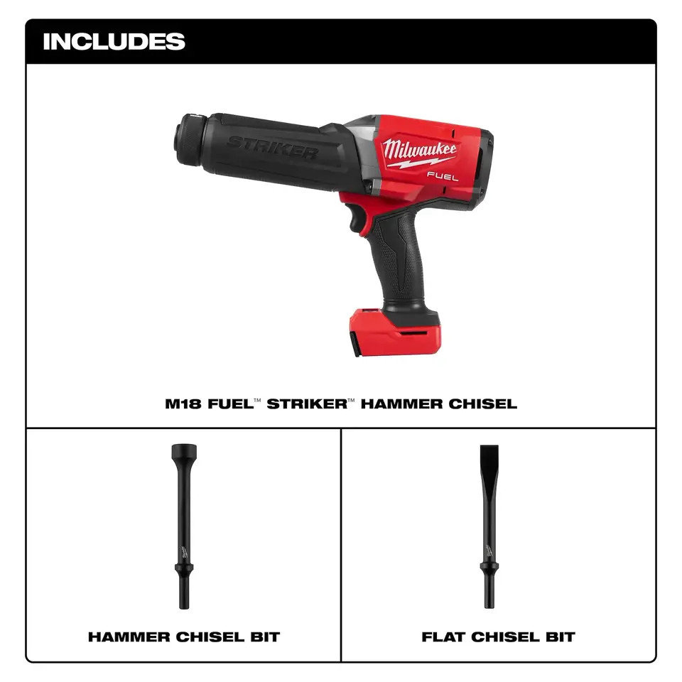 Milwaukee M18 FUEL STRIKER Hammer Chisel feature graphic 11 of 12
