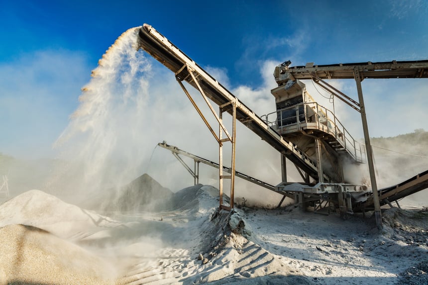 Aggregate processing site