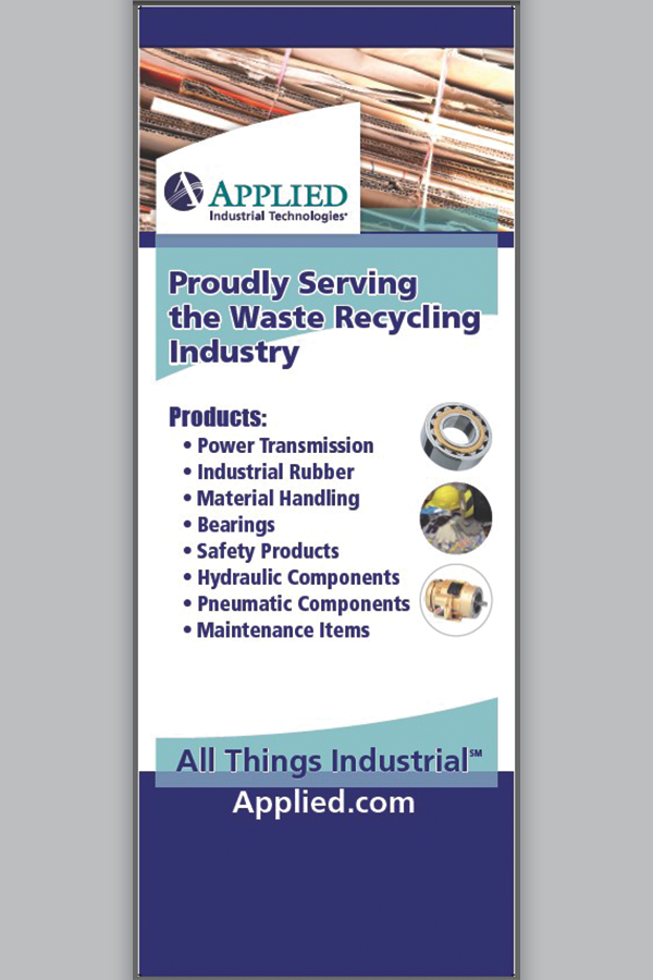 Banner Stand - ProudlyServingWasteRecyclingIndustry2017 - productsa