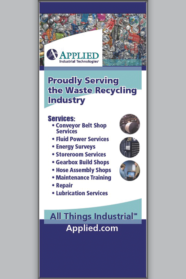 Banner Stand - ProudlyServingWasteRecyclingIndustry2017 - servicesa