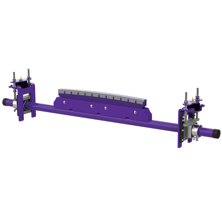 Flexco CBS Continuous Blade Secondary belt cleaner, 36-inch curved blade with SAT air tensioner