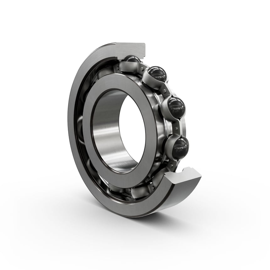 SKF CeraDrive hybrid ceramic bearing, full cut-away view