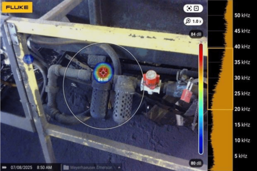 Leak detected during a Loctite RX air leak survey