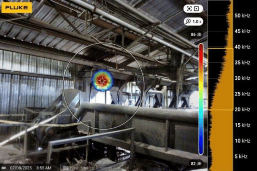 Air leak documented during a Loctite RX survey