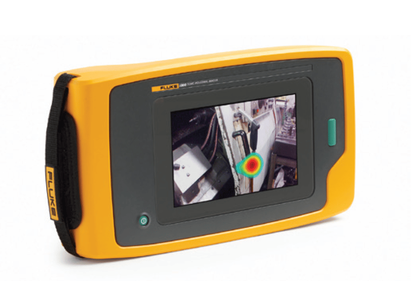 Leak detection displayed on a handheld tablet during the survey