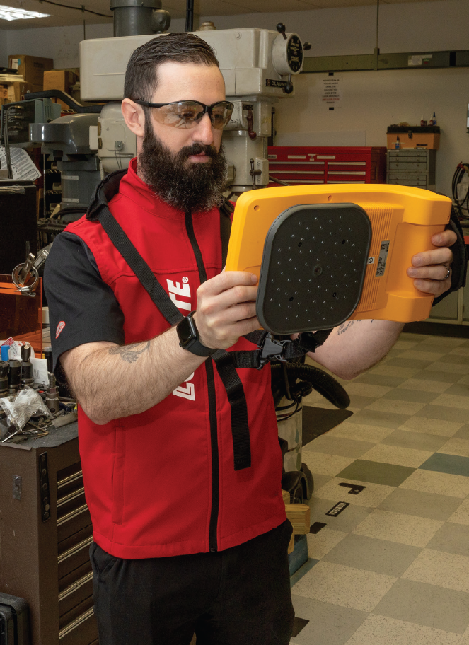 A Loctite expert conducting a plant leak survey