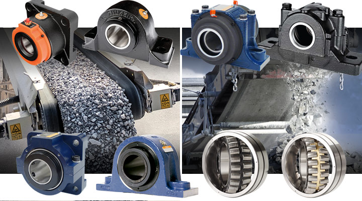 Timken mounted and spherical roller bearings for conveyors and aggregate processing