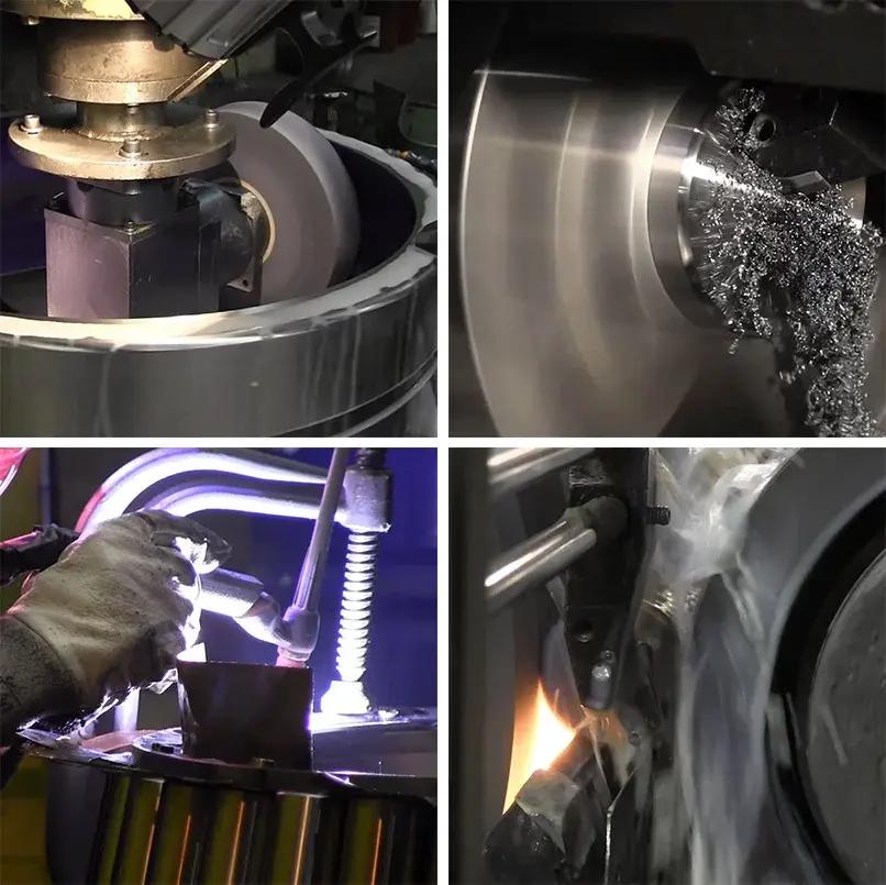 NSK reconditioning process operations including inspection, machining and finishing of large bearings
