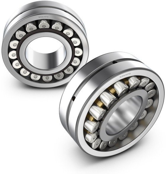NSK spherical roller bearing with machined brass cage