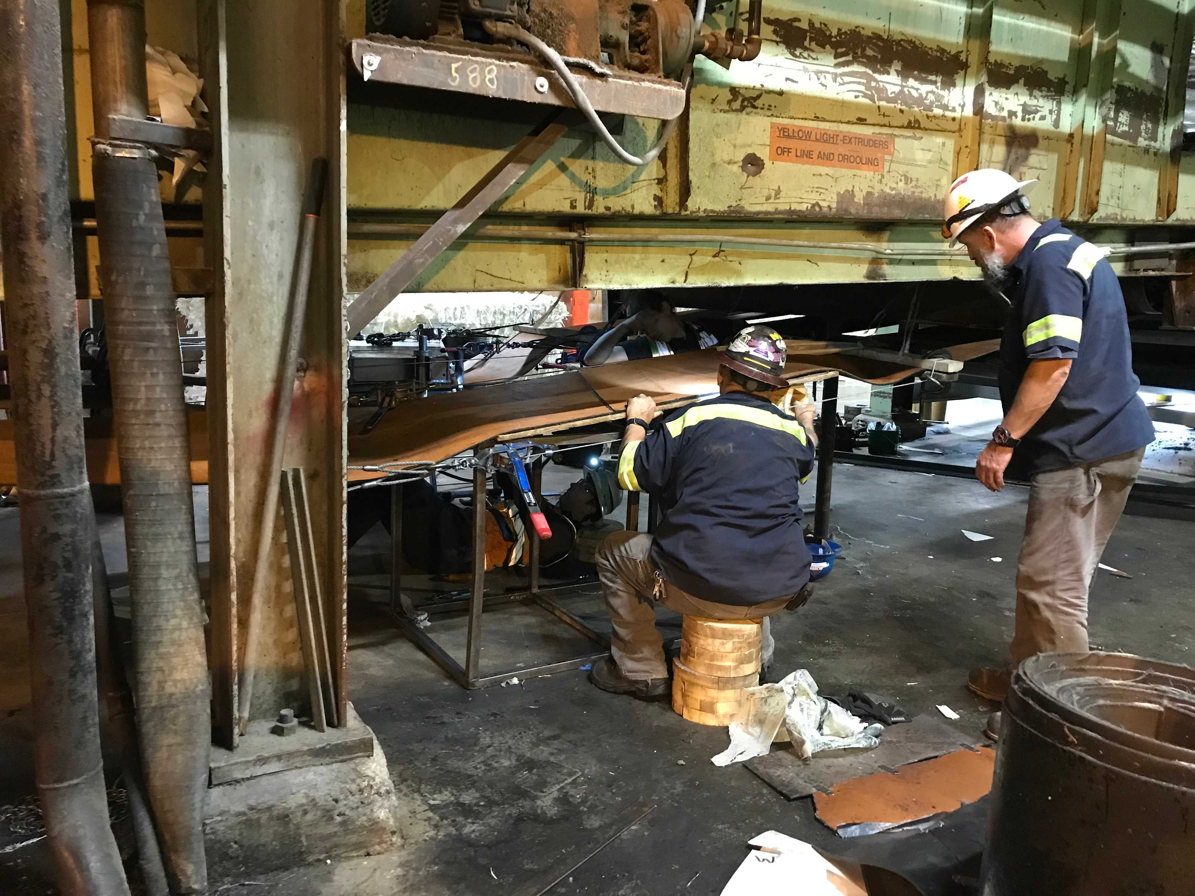Hands-on repair of industrial component
