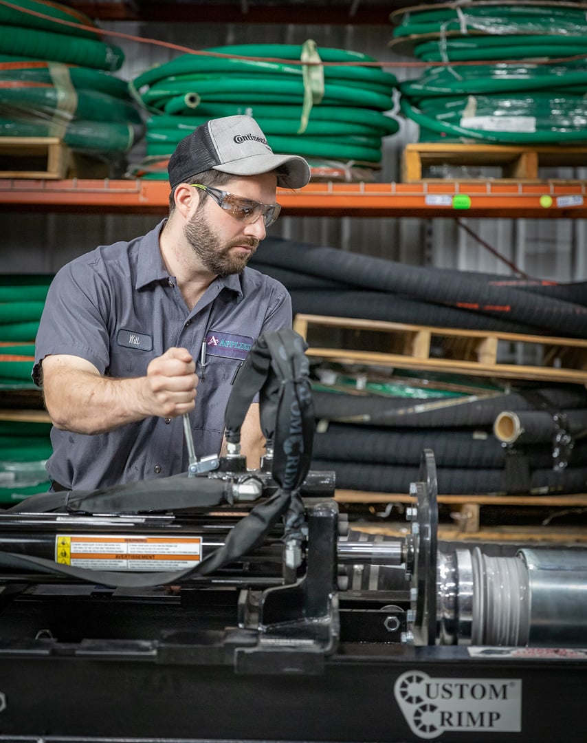 Appleton Rubber & Repair Shop hose fabrication floor
