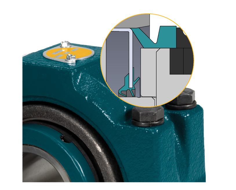 Dodge TAF Harsh Duty bearing housing detail