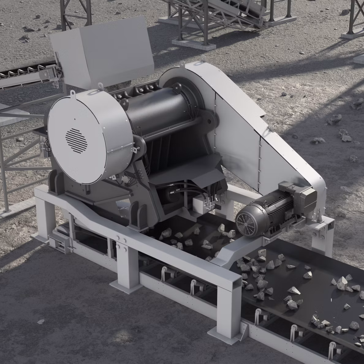 Crusher application for ABB DP200 Crush+ motors