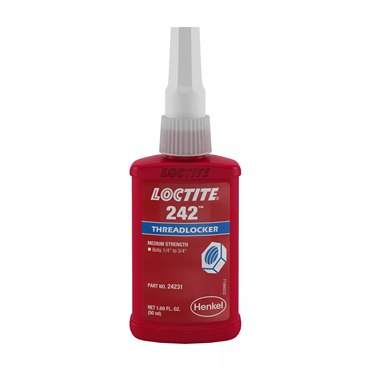 Loctite 242 Threadlocker, medium strength, blue