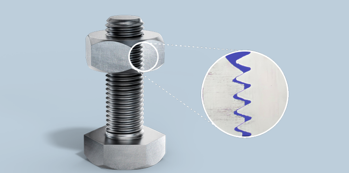 Diagram of a threaded assembly